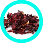 Chá de hibisco em pó, ingrediente do Secaps Black Chá